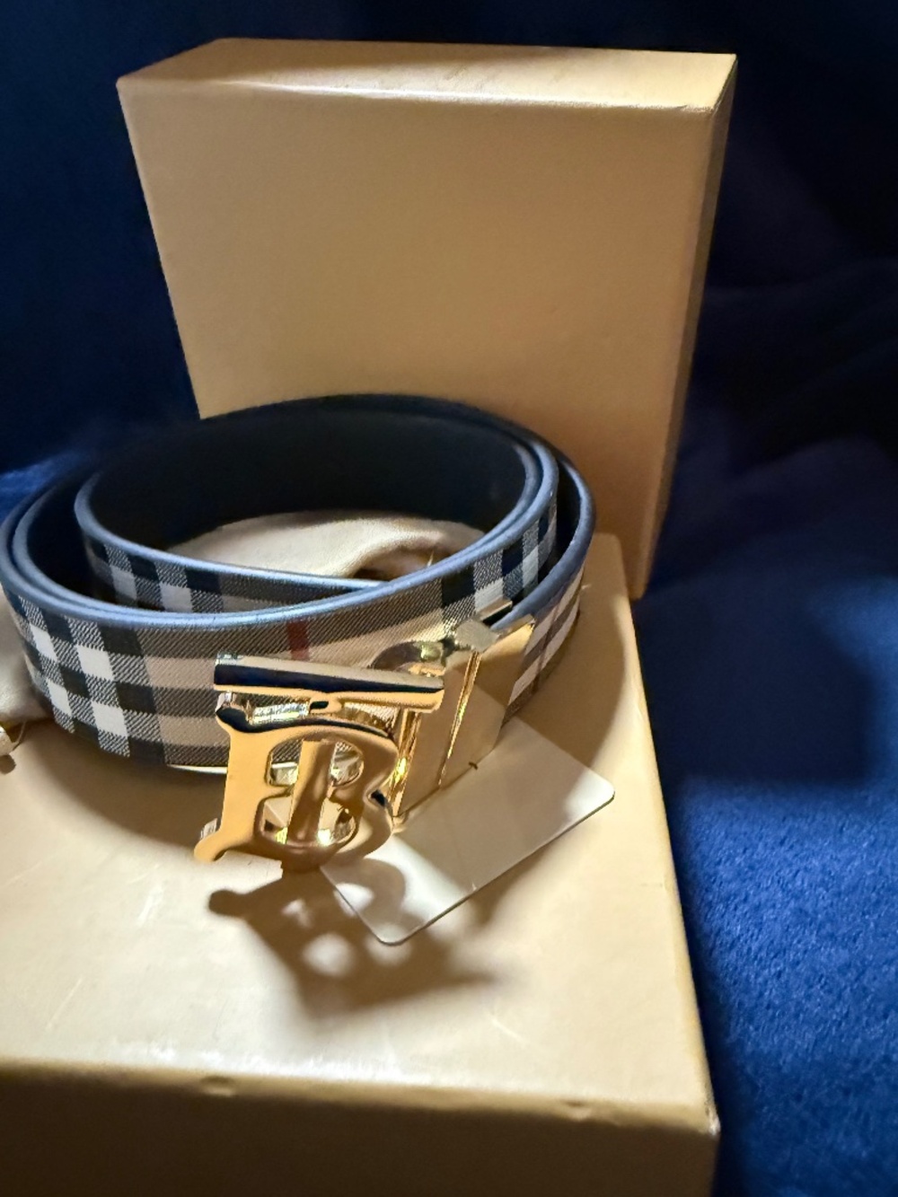 Burberry leather belt